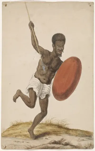 A Malagasy Warrior with (1628-1664)