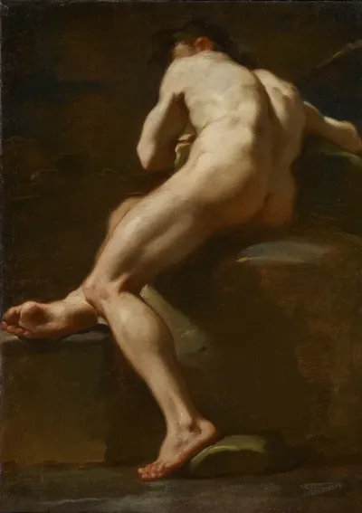 A Male Nude Seen from Behind