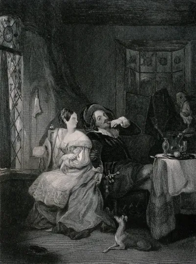 A man and a woman having a quarrel