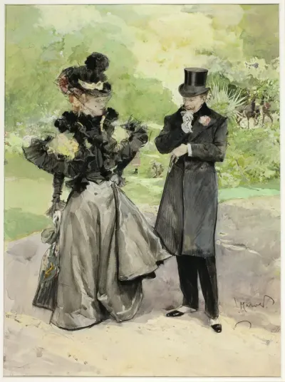 A Man and a Woman in a Park