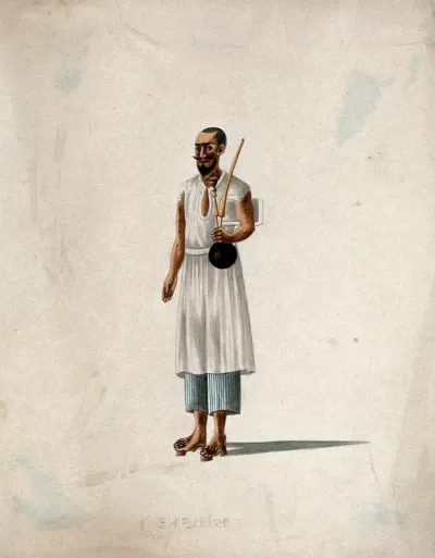 A man carrying a hookah pipe
