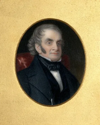 A man designated as "Doctor Robins, head surgeon of the London Hospital"; head and shoulders