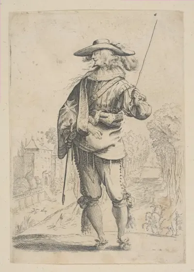 A Man Holding a Crop