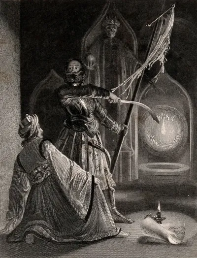A man looking at a magic dial