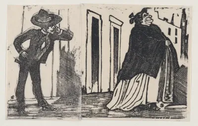 A man looking at a woman who walks by