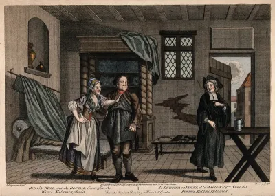 A man of occult learning arrives at the house of a cobbler and his wife: the cobbler insults him, the wife defends him