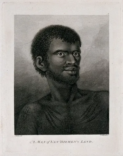 A man of Van Diemen's Land (Tasmania) encountered by Captain Cook during his third voyage, 1776-1780