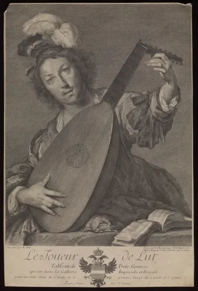 A man playing the lute