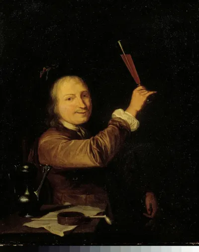 A man raising his glass
