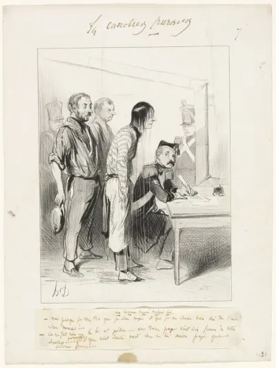 A Man Saved Against his Will, plate seven from Les Canotiers Parisiens