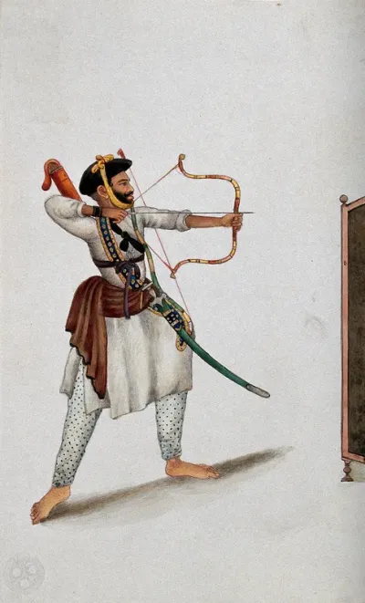 A man shooting an arrow