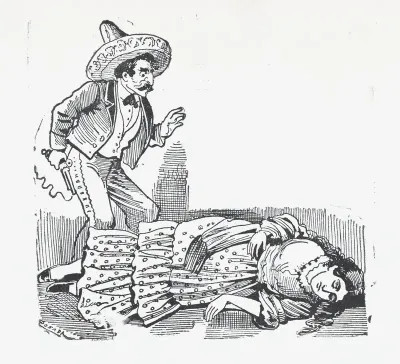 A man with a gun standing over a woman he has just shot