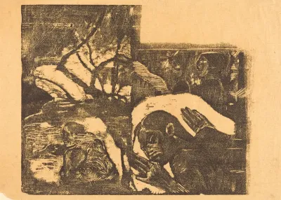 A Maori Woman in a Forest;  Manao Tupapau (She is Haunted by a Spirit)