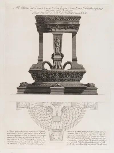 A marble altar to Apollo