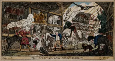 A menagerie of animals with the heads of politicians