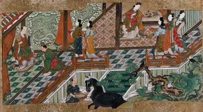 A messenger arrives at a Chinese court