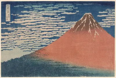 A Mild Breeze on a Fine Day (Gaifu kaisei), from the series "Thirty-six Views of Mount Fuji (Fugaku sanjurokkei)"
