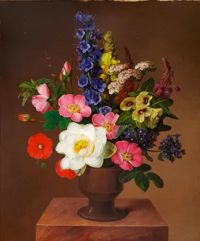 A mixed flower bouquet.