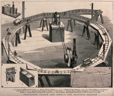 A model electric railway with technical equipment for testing