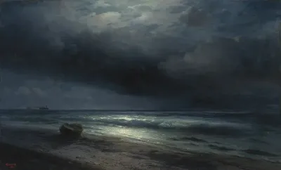 A Moonlit Night at Sea