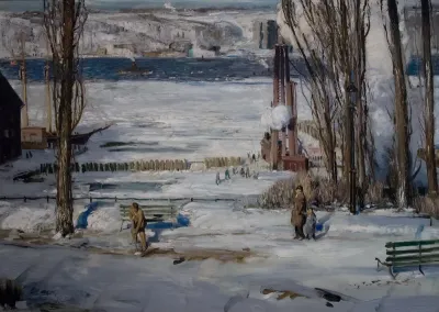 A Morning Snow--Hudson River