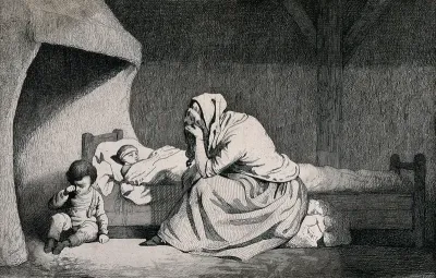 A mother mourns the death of her child