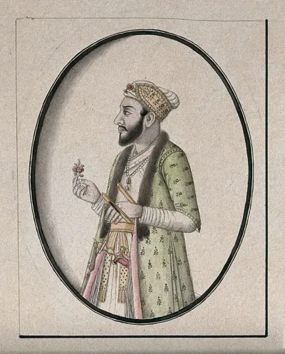 A Mughal courtier holding a flower
