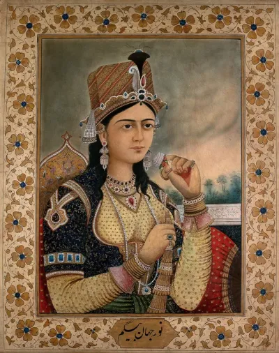A Mughal empress or member of the royal family holding a flower