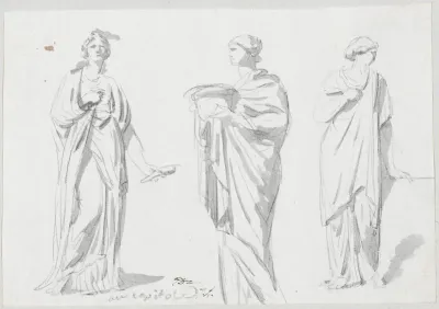 A Muse and Two Female Figures
