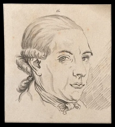 A musician. Drawing, c. 1789