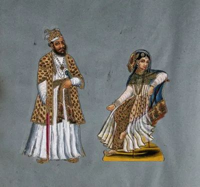 A nawab or Indian nobleman and his wife