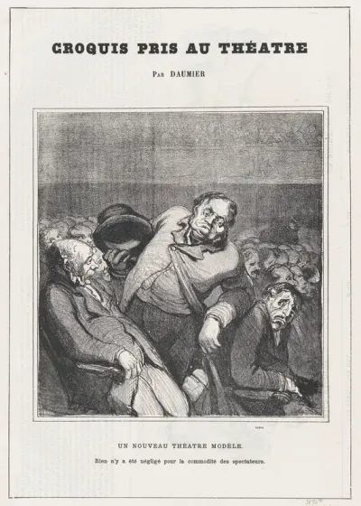 A new theater model, from 'Theater sketches,' published in Le Petit Journal pour Rire, January 30, 1864