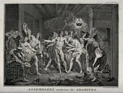 A nocturnal assembly of the Adamites begins; everybody takes their clothes off