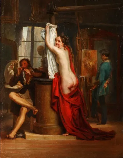 A Nude Model in an Artist's Studio