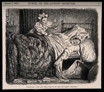 A nurse attempts to wake up one of her patients who has just died