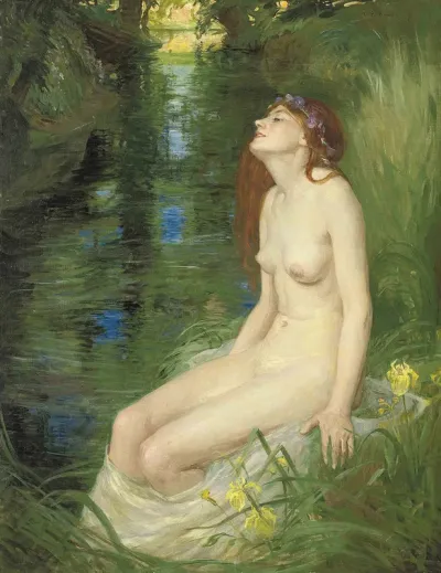A Nymph Beside a Pool