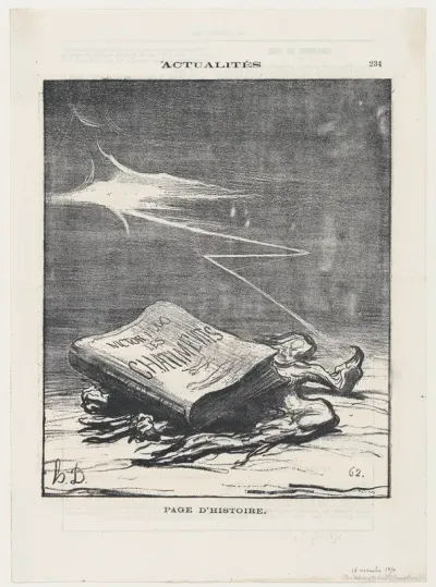 A page from history, from 'News of the day,' published in Le Charivari, November 16, 1870