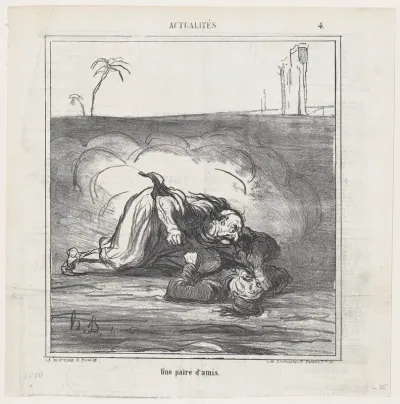 A pair of friends, from "News of the day"