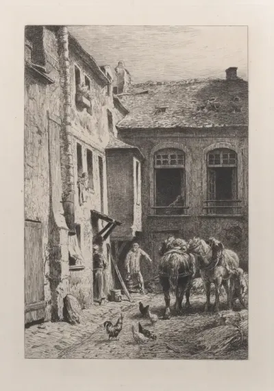 A Paris Courtyard in 1865