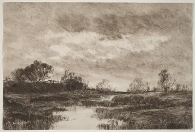 A Pastoral Landscape with a Stream
