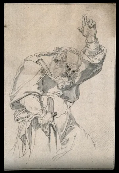 A patriarch or prophet bestowing a benediction (?)