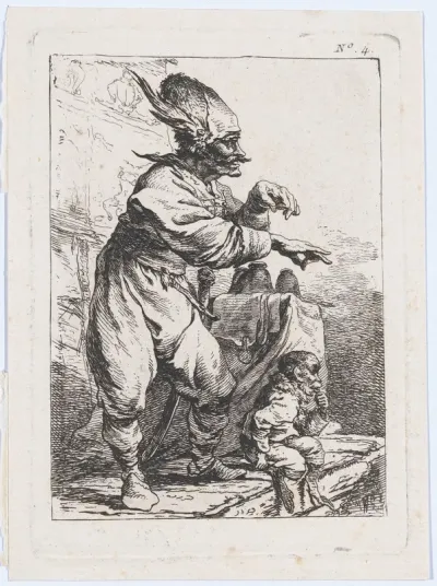A Performer on a Stage with a Monkey