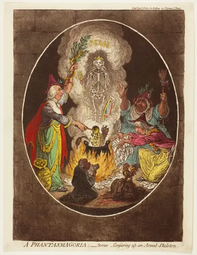 A Phantasmagoria - Scene - Conjuring up an Armed Skeleton