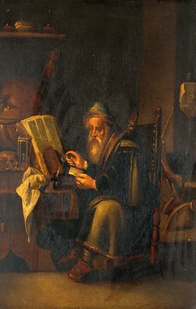 A philosopher reading