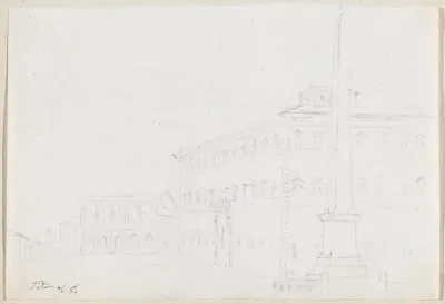 A Piazza with an Obelisk