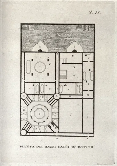 A plan of an Egyptian bath-house