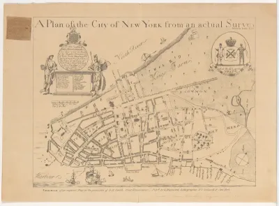 A Plan of the City of New York from an Actual Survey Made by James Lyne, 1728