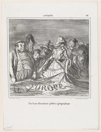 A political-geographical anatomy lesson, from 'News of the day,' published in Le Charivari, August 16-17, 1866