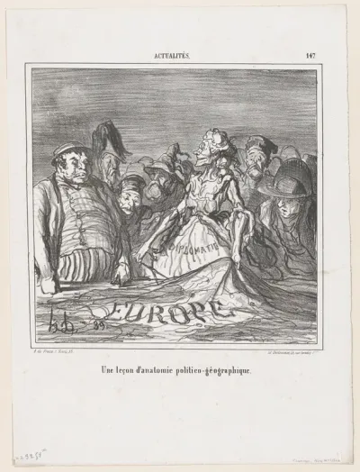A political-geographical anatomy lesson, from 'News of the day,' published in "Le Charivari"