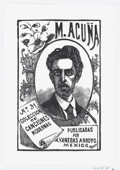 A portrait of Manuel Acuña, illustration for 'Manuel Acuña'